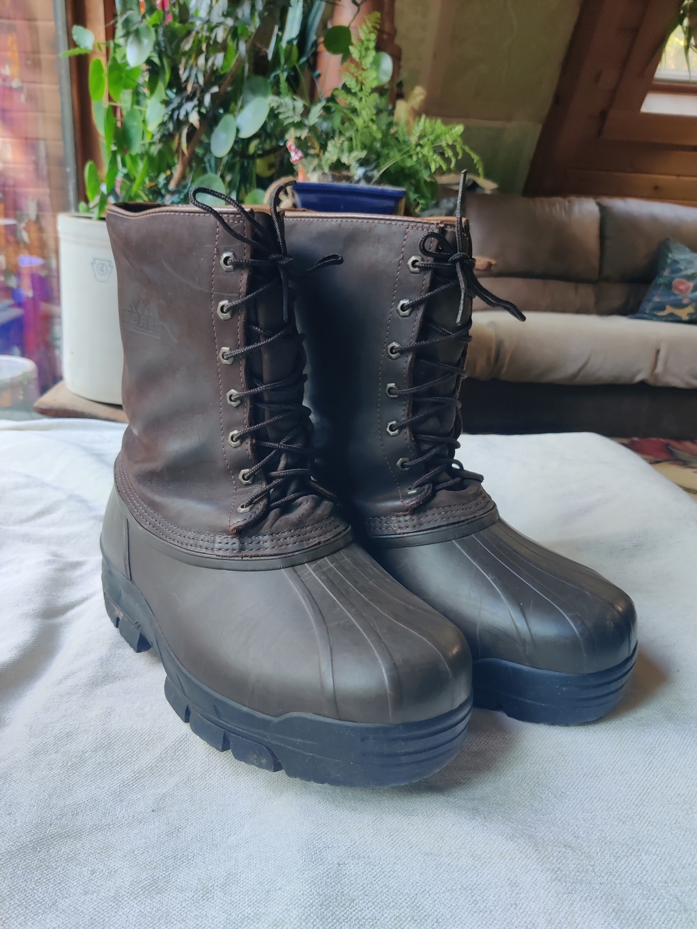 Sorel Chieftain Leather Snow Boots Mens 13 Canada Outdoors Winter Insulated
